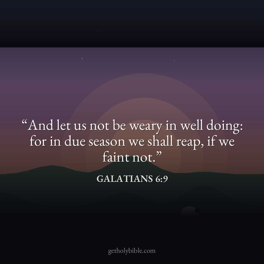 Verse of the Day — Galatians 6:9