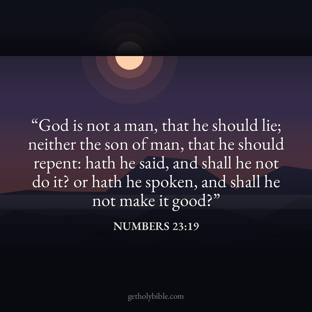 Verse of the Day — Numbers 23:19
