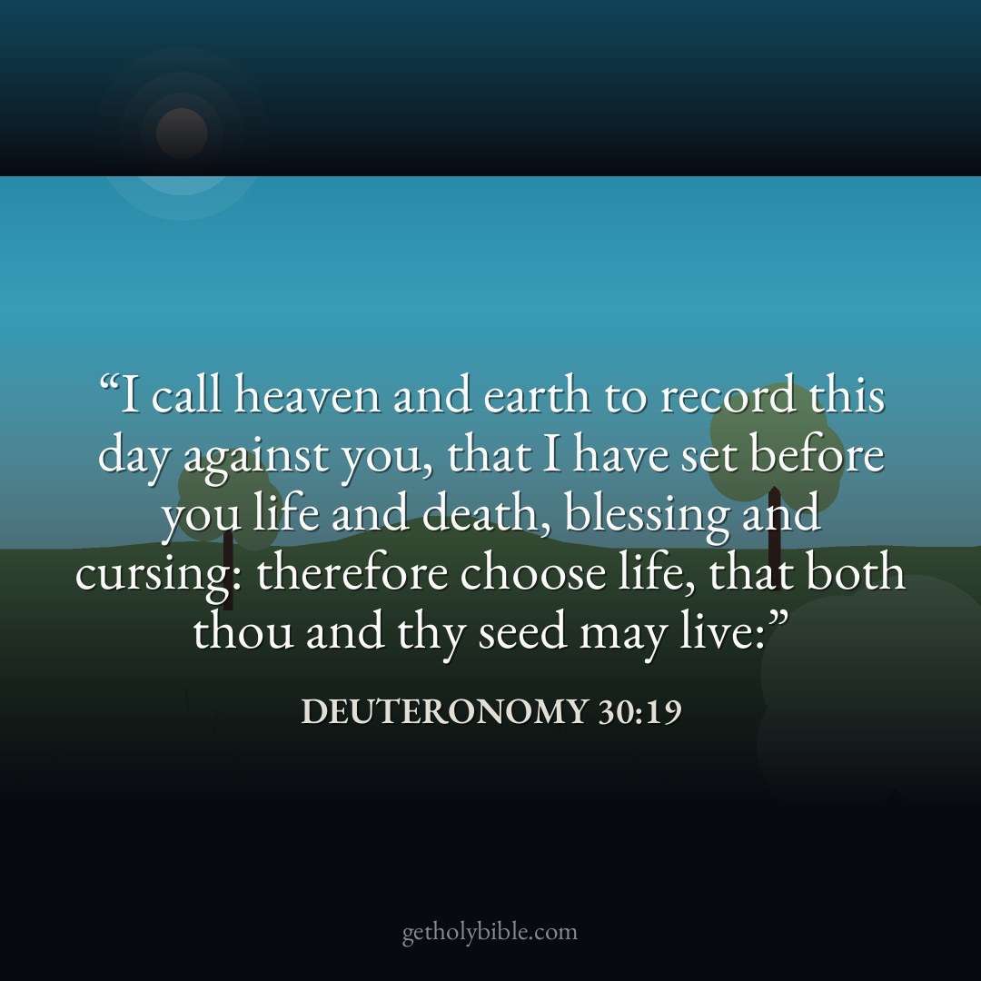 Verse of the Day — Deuteronomy 30:19