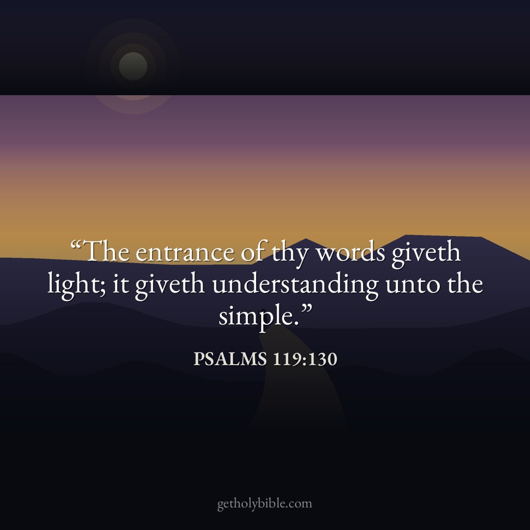 Verse of the Day — Psalms 119:130