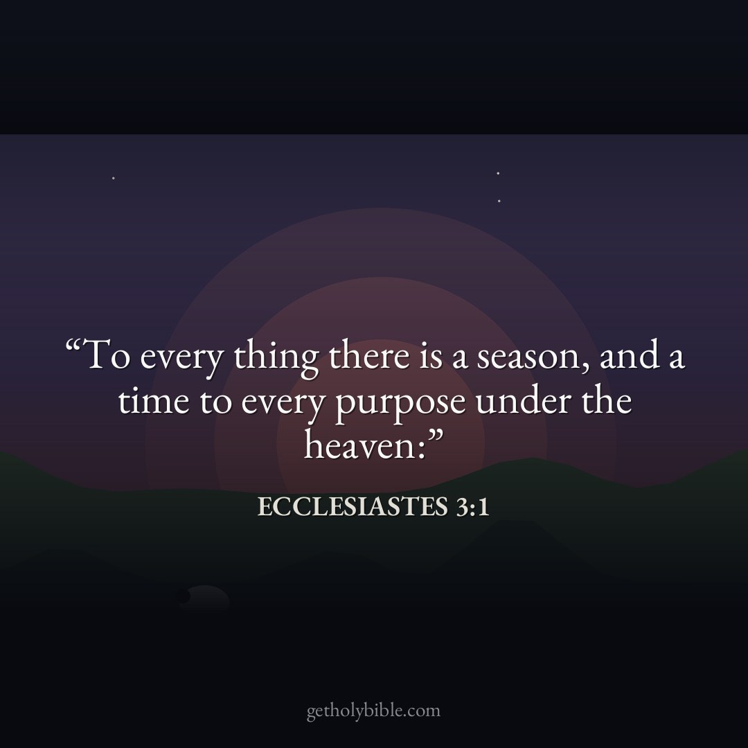 Verse of the Day — Ecclesiastes 3:1
