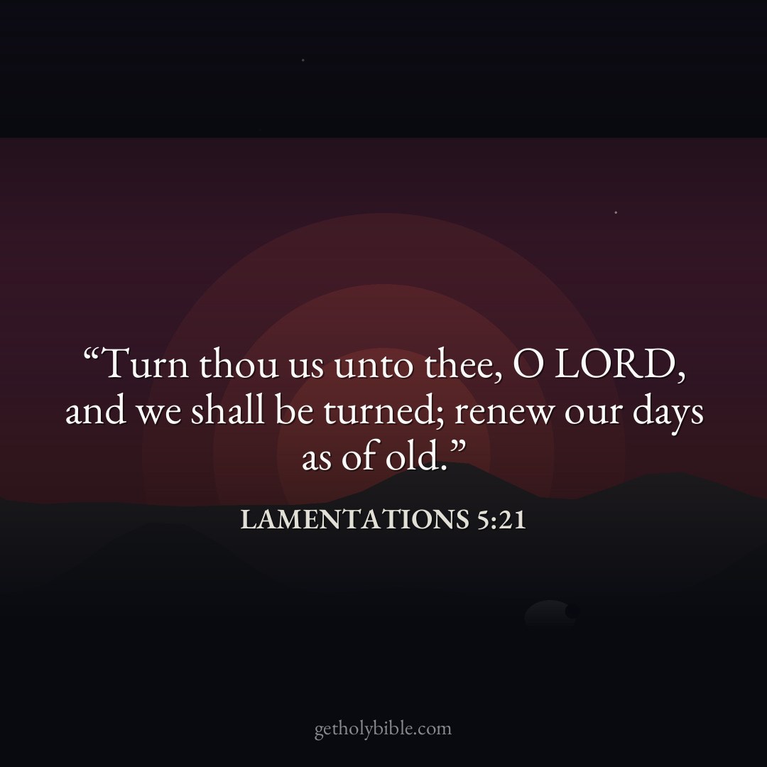 Verse of the Day — Lamentations 5:21