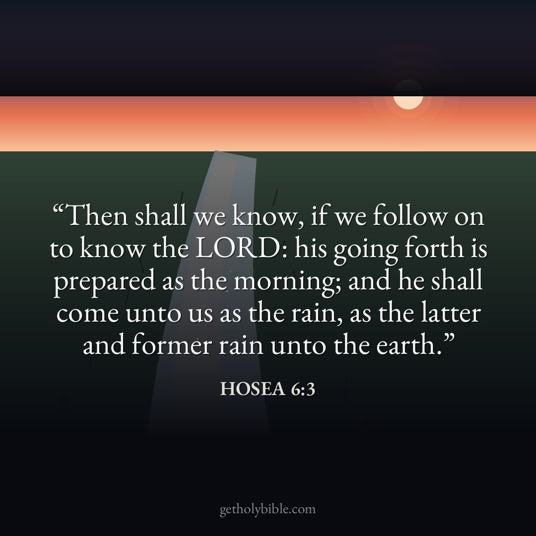 Verse of the Day — Hosea 6:3