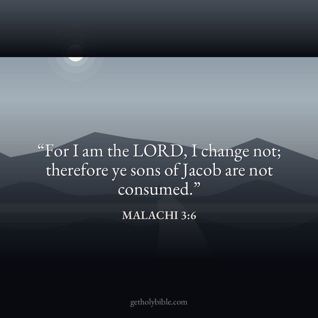 Verse of the Day — Malachi 3:6