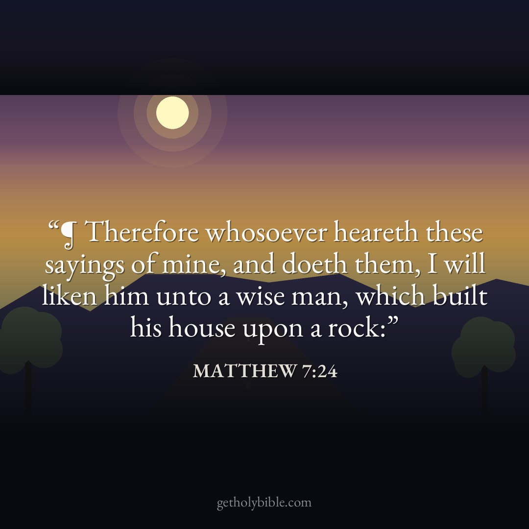 Verse of the Day — Matthew 7:24