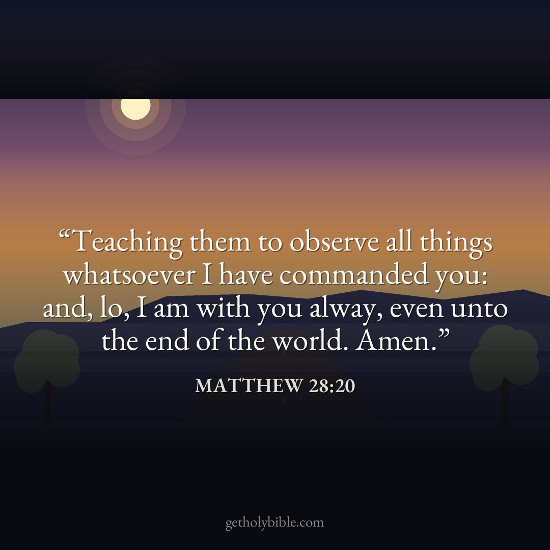Verse of the Day — Matthew 28:20