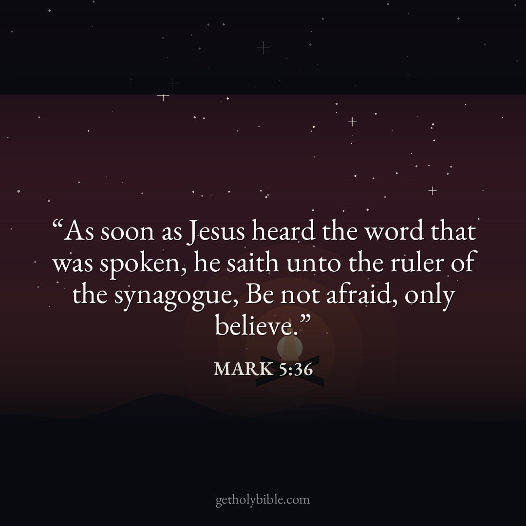 Verse of the Day — Mark 5:36