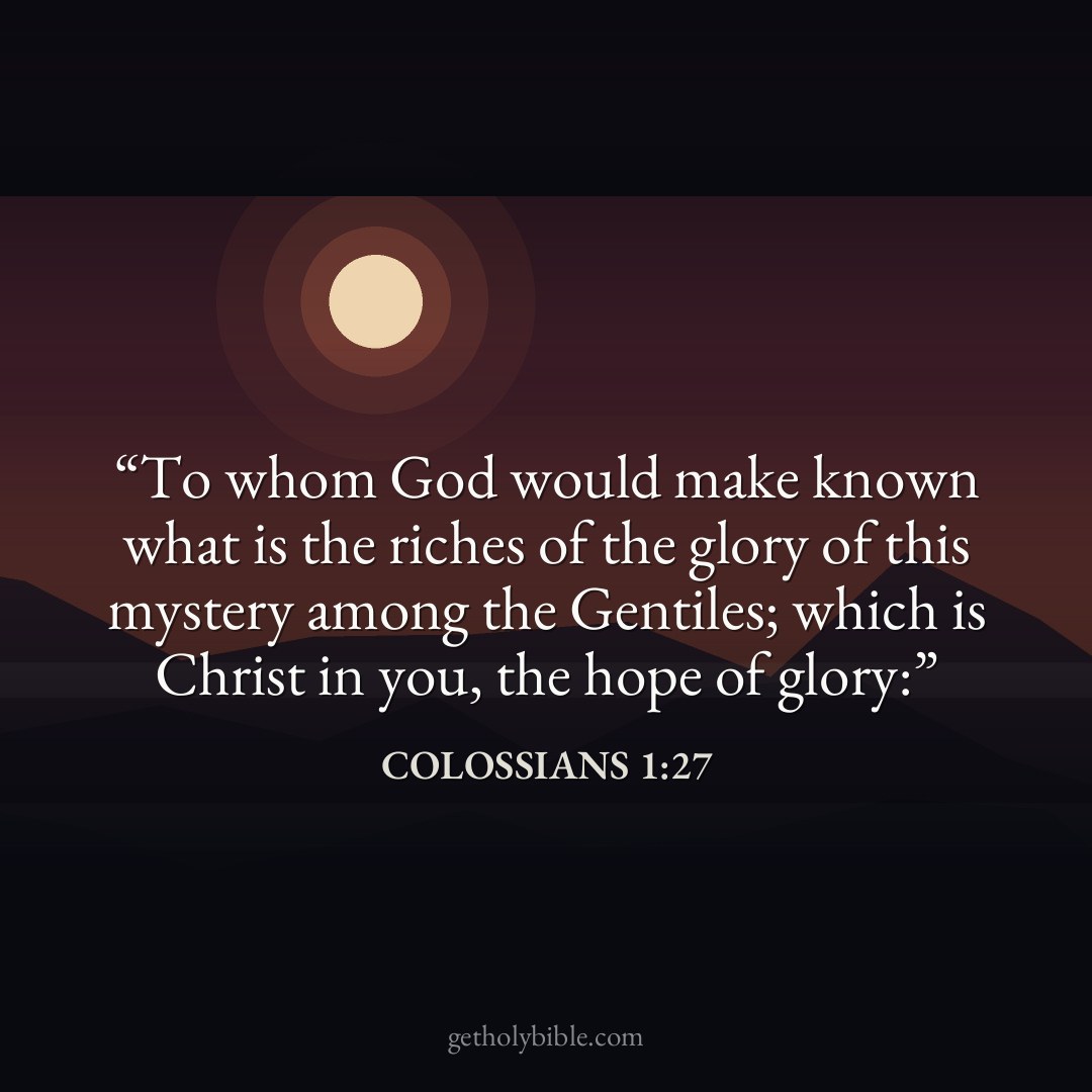 Verse of the Day — Colossians 1:27