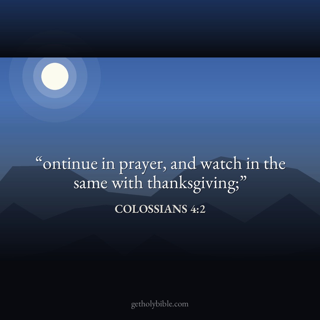 Verse of the Day — Colossians 4:2