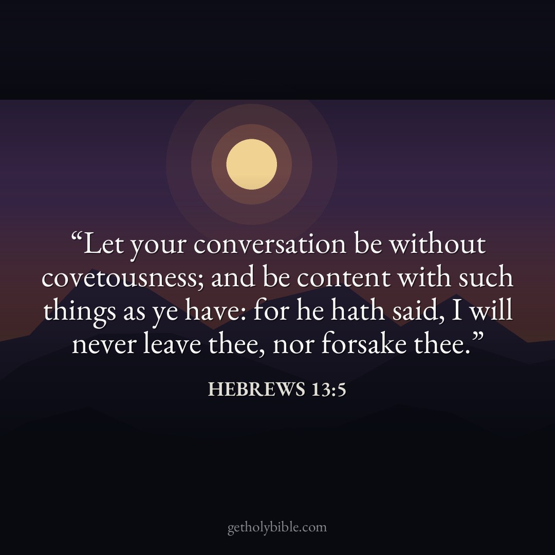 Verse of the Day — Hebrews 13:5