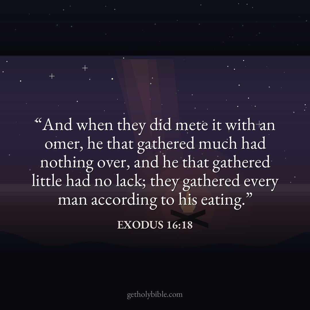 Verse of the Day — Exodus 16:18