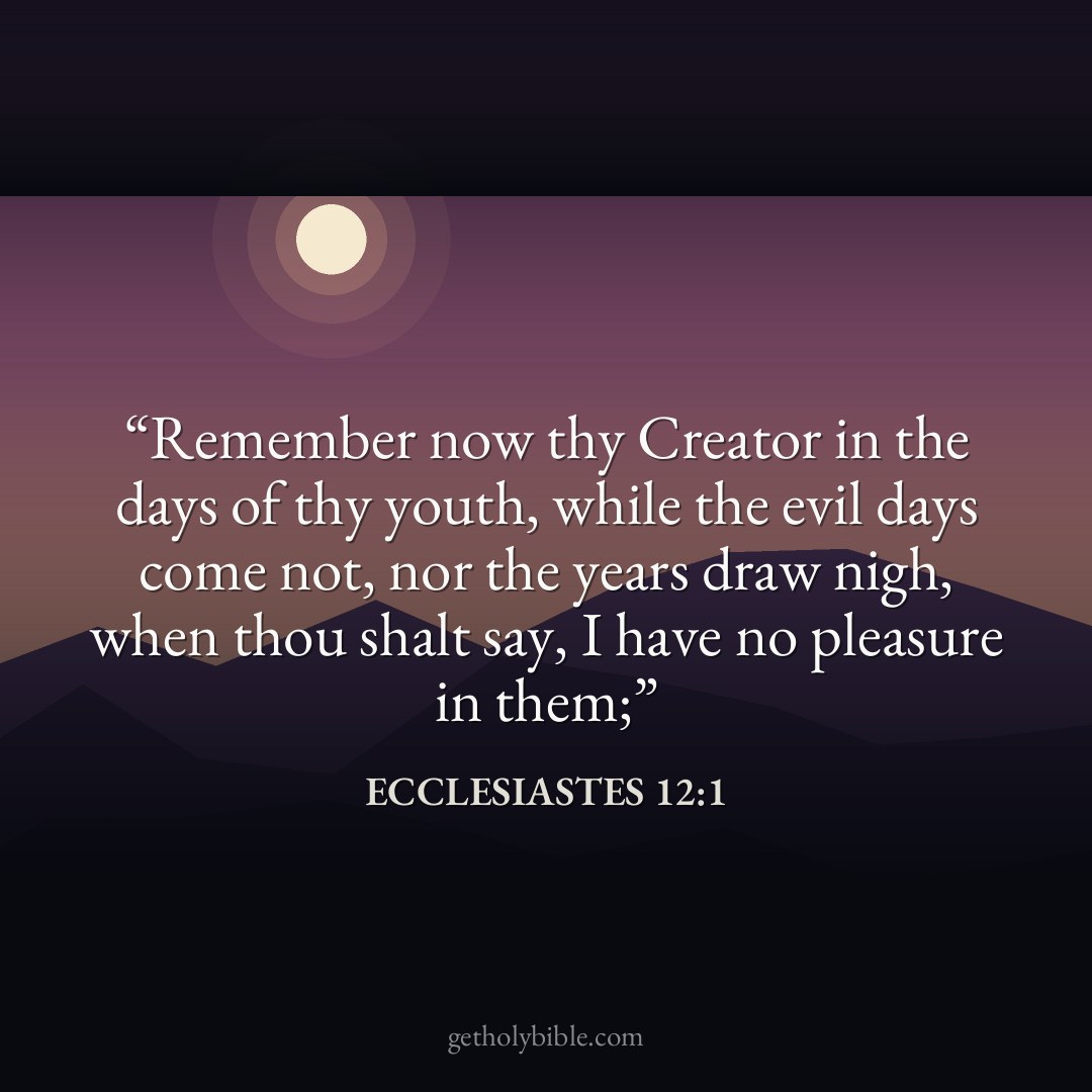 Verse of the Day — Ecclesiastes 12:1