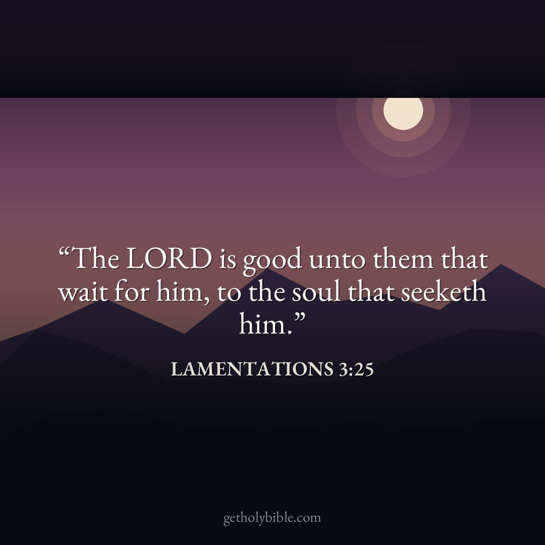 Verse of the Day — Lamentations 3:25