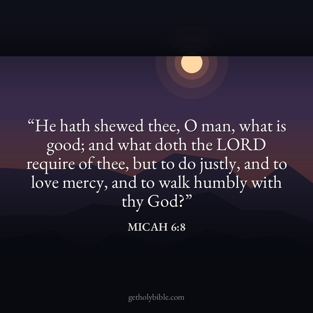 Verse of the Day — Micah 6:8