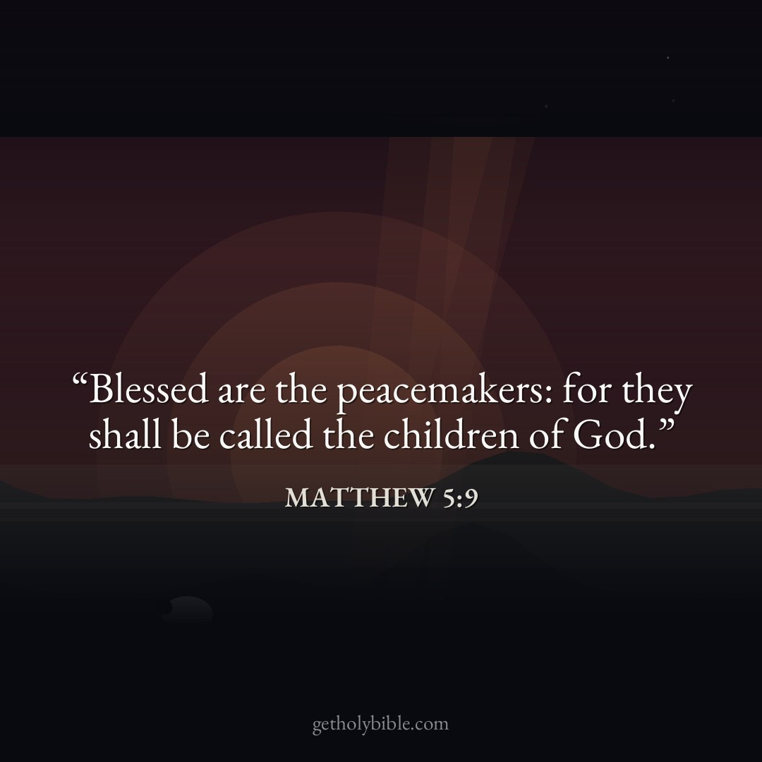 Verse of the Day — Matthew 5:9