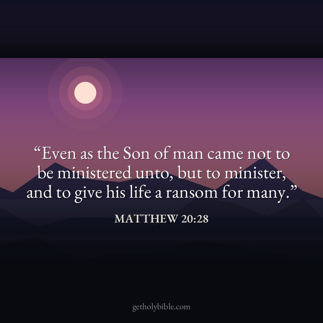 Verse of the Day — Matthew 20:28
