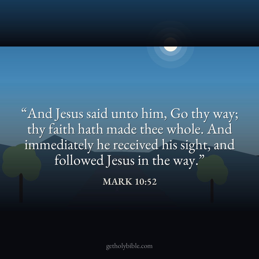 Verse of the Day — Mark 10:52