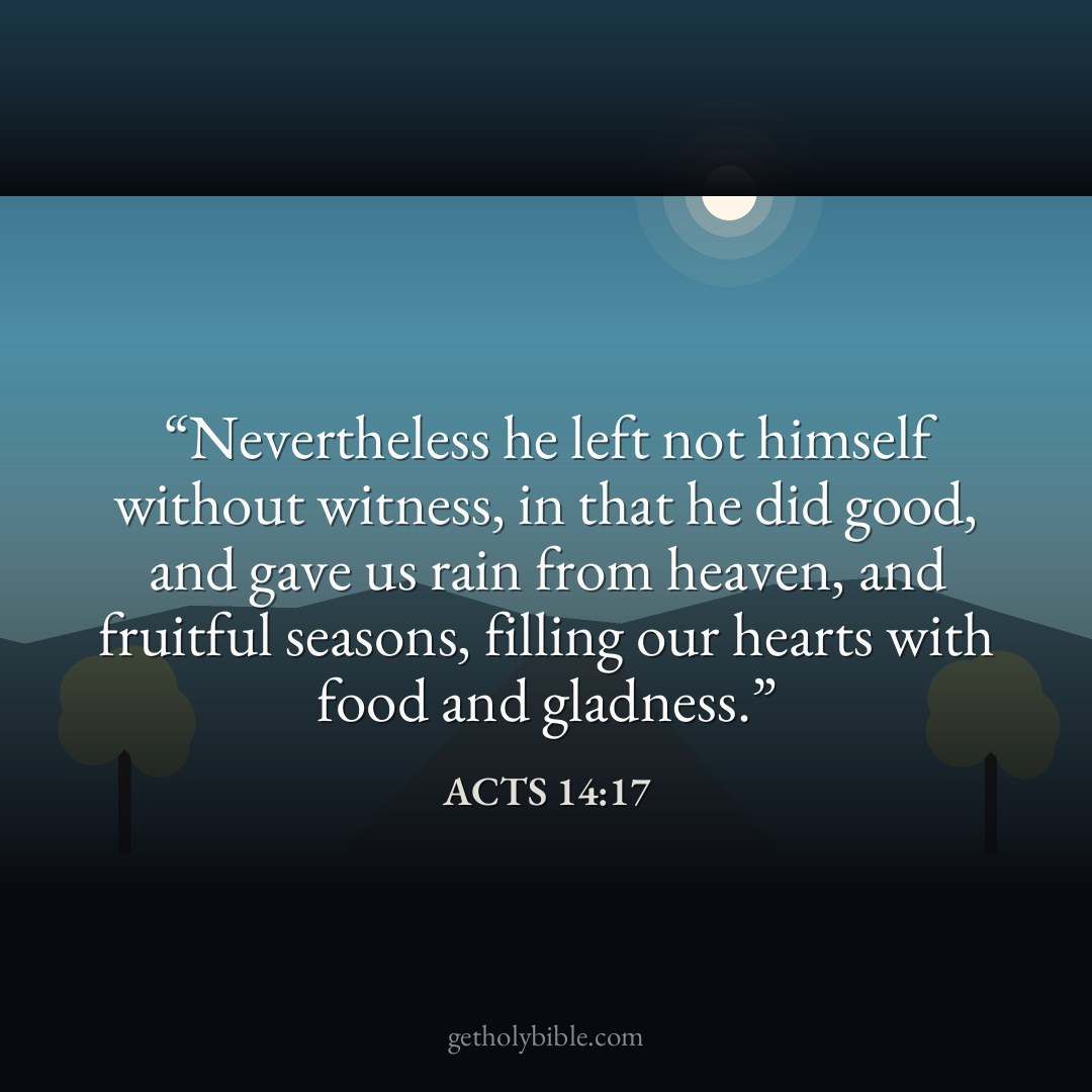 Verse of the Day — Acts 14:17