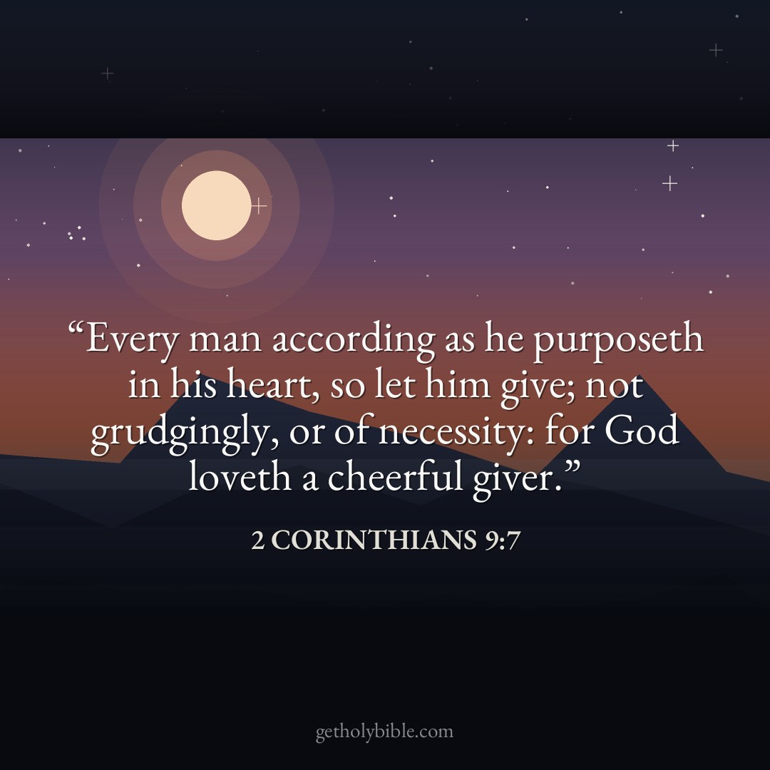 Verse of the Day — 2 Corinthians 9:7