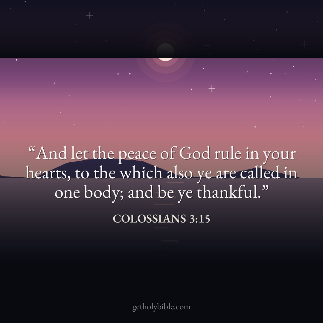Verse of the Day — Colossians 3:15