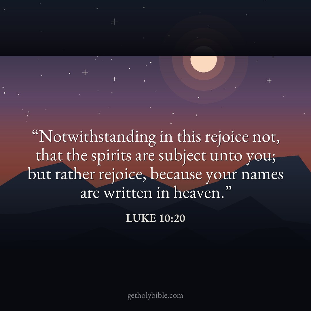 Verse of the Day — Luke 10:20
