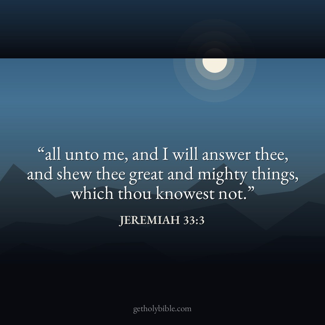 Verse of the Day — Jeremiah 33:3