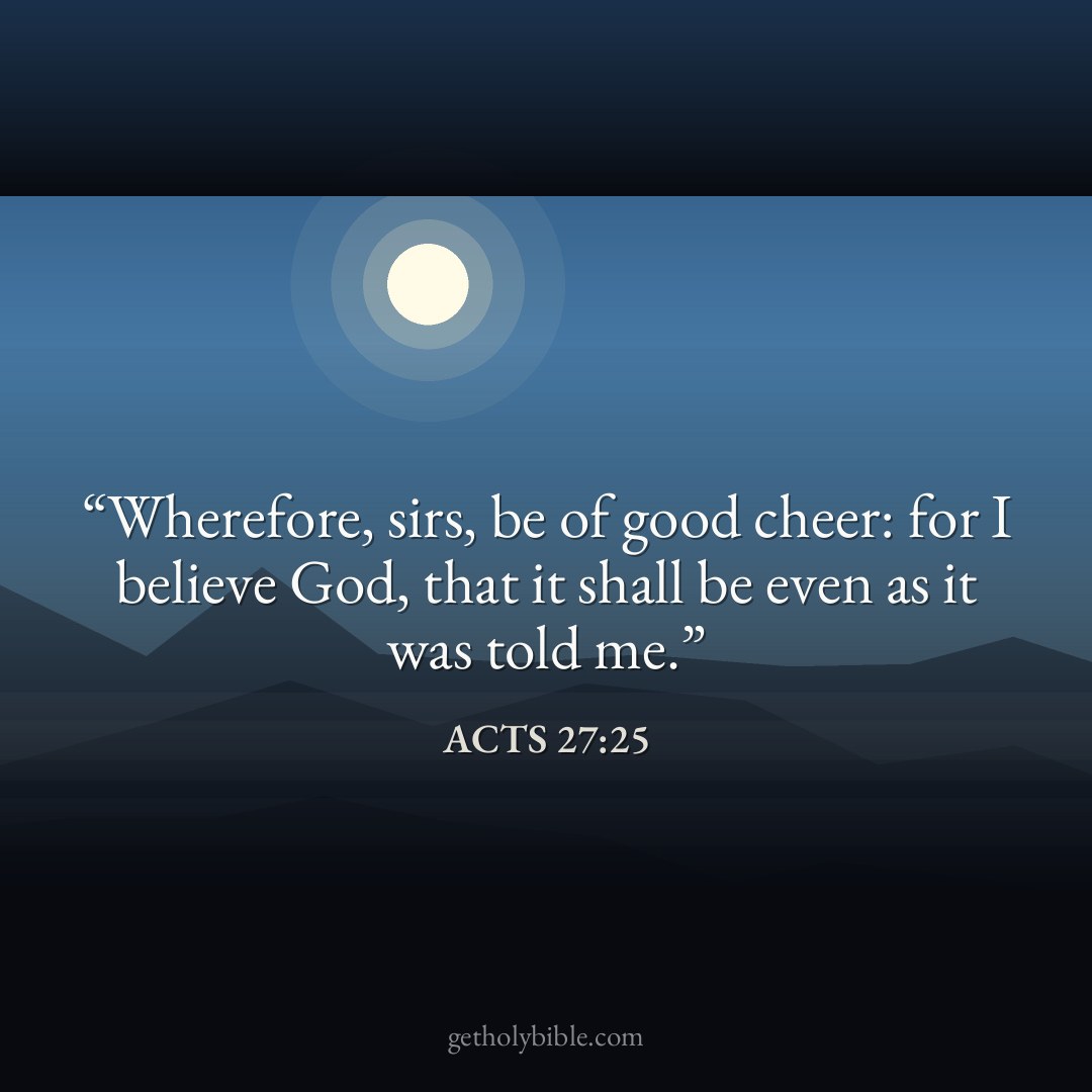 Verse of the Day — Acts 27:25