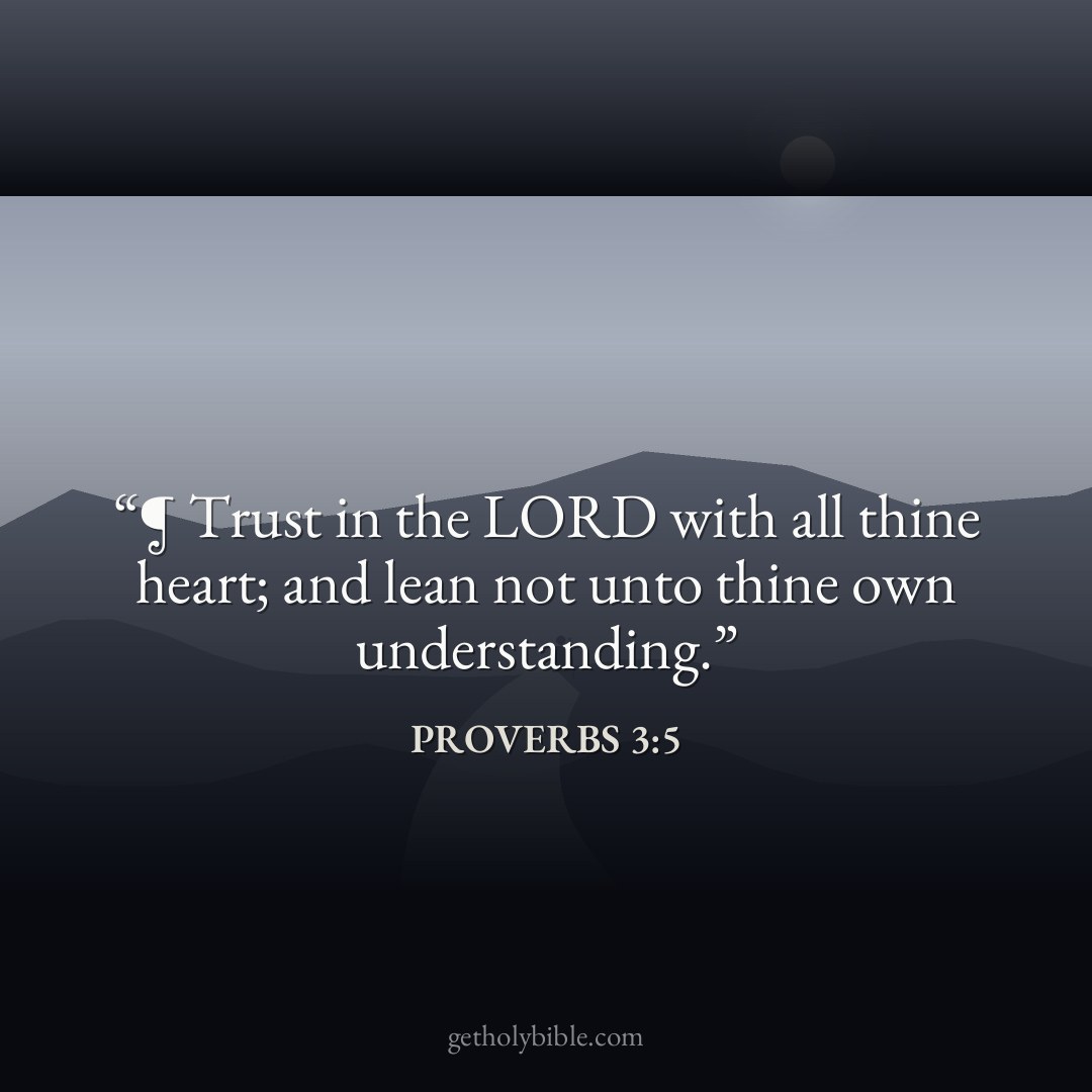 Verse of the Day — Proverbs 3:5