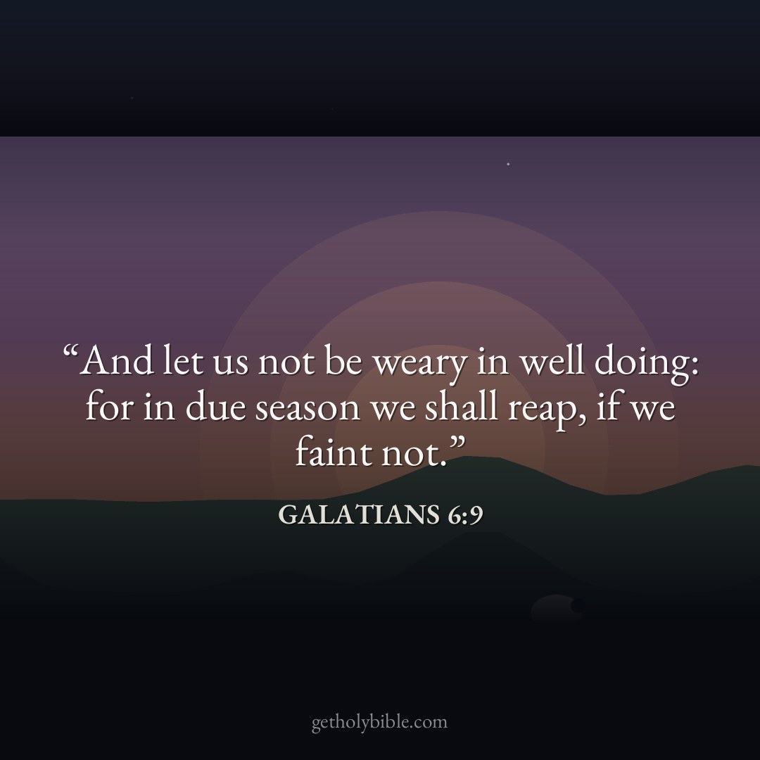 Verse of the Day — Galatians 6:9