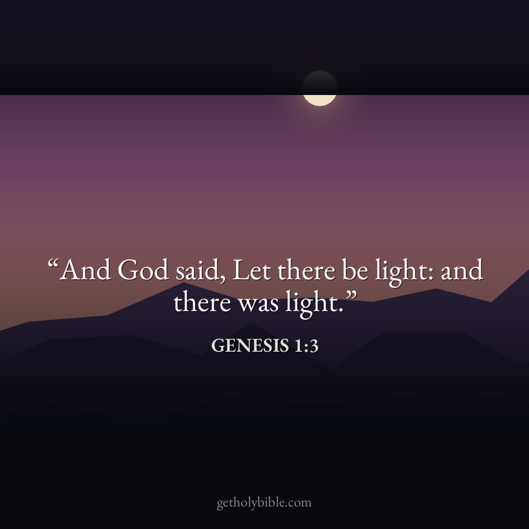 Verse of the Day — Genesis 1:3