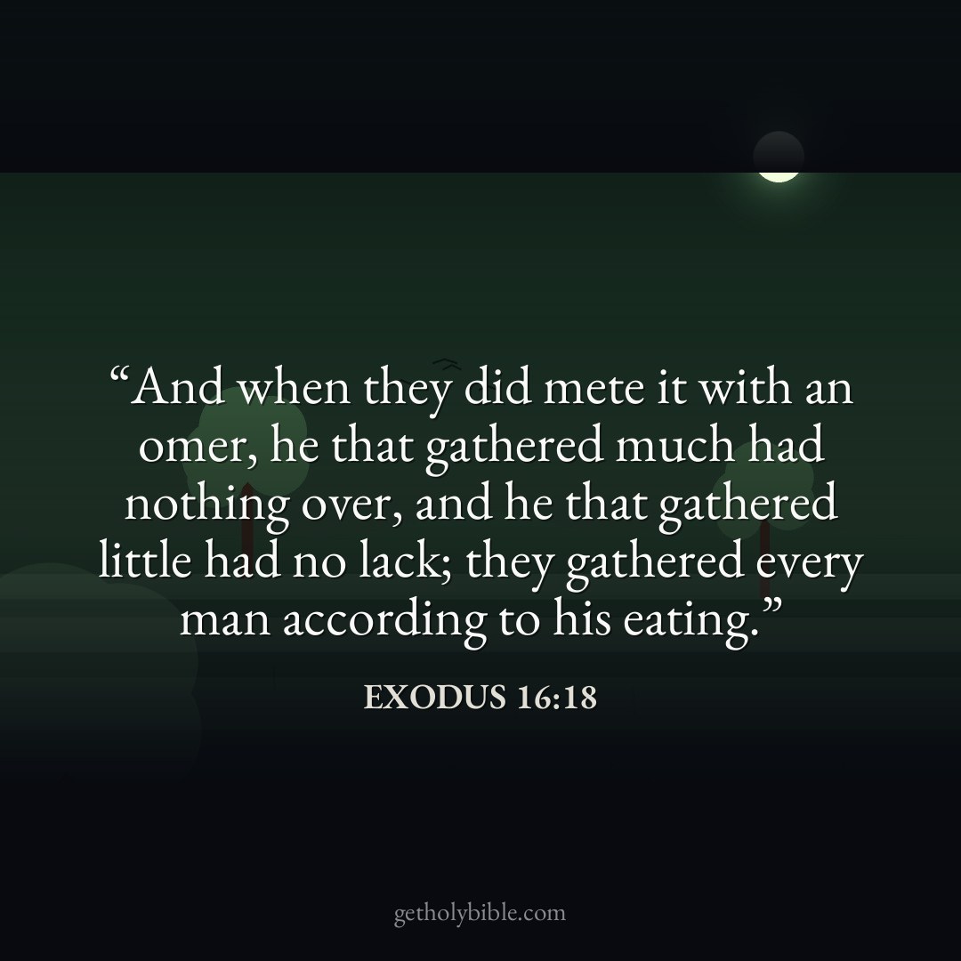 Verse of the Day — Exodus 16:18