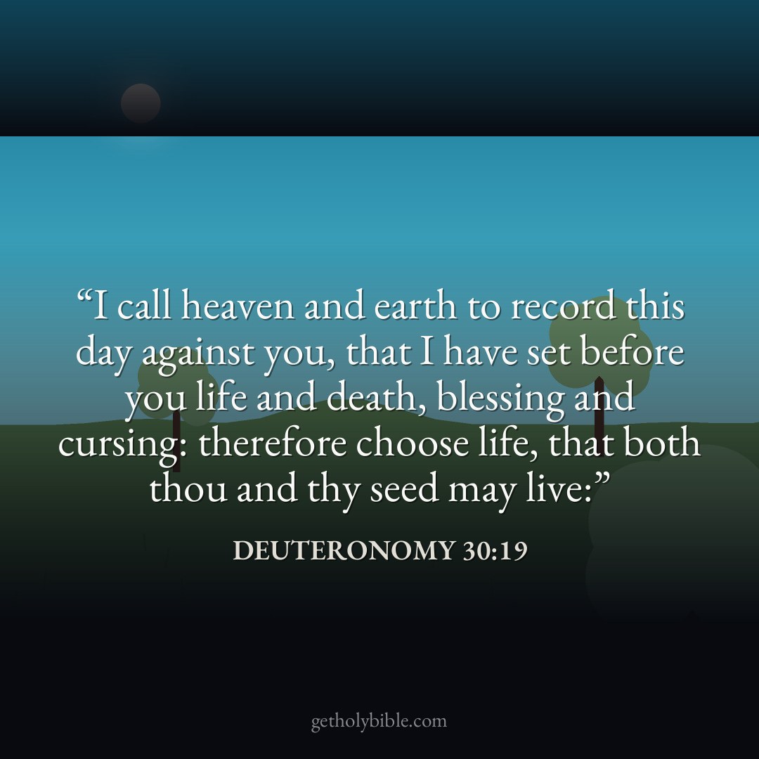 Verse of the Day — Deuteronomy 30:19