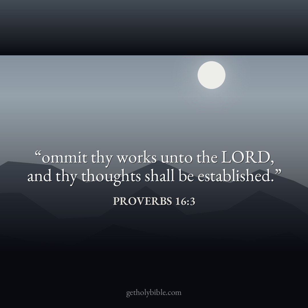 Verse of the Day — Proverbs 16:3