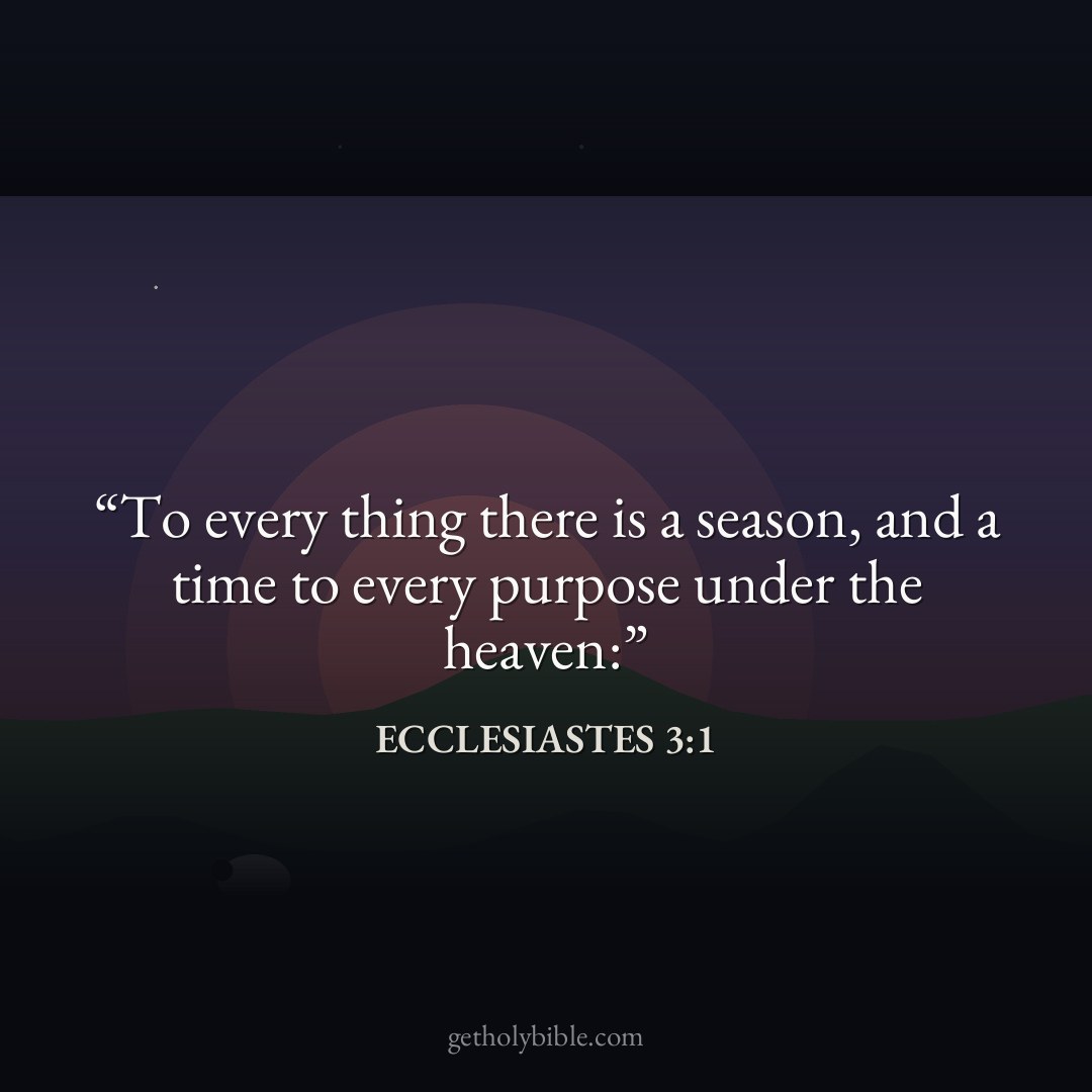 Verse of the Day — Ecclesiastes 3:1