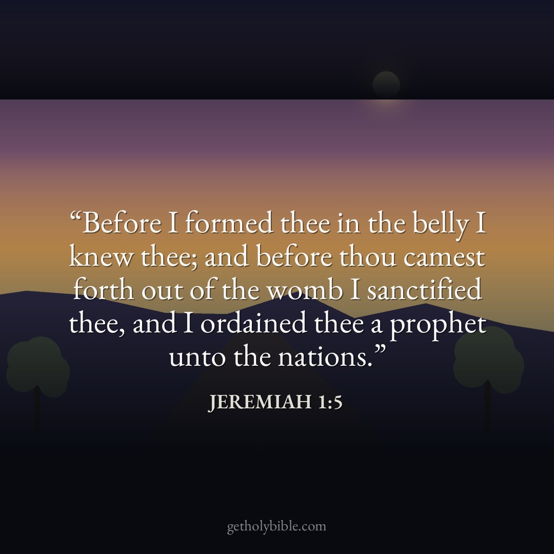 Verse of the Day — Jeremiah 1:5