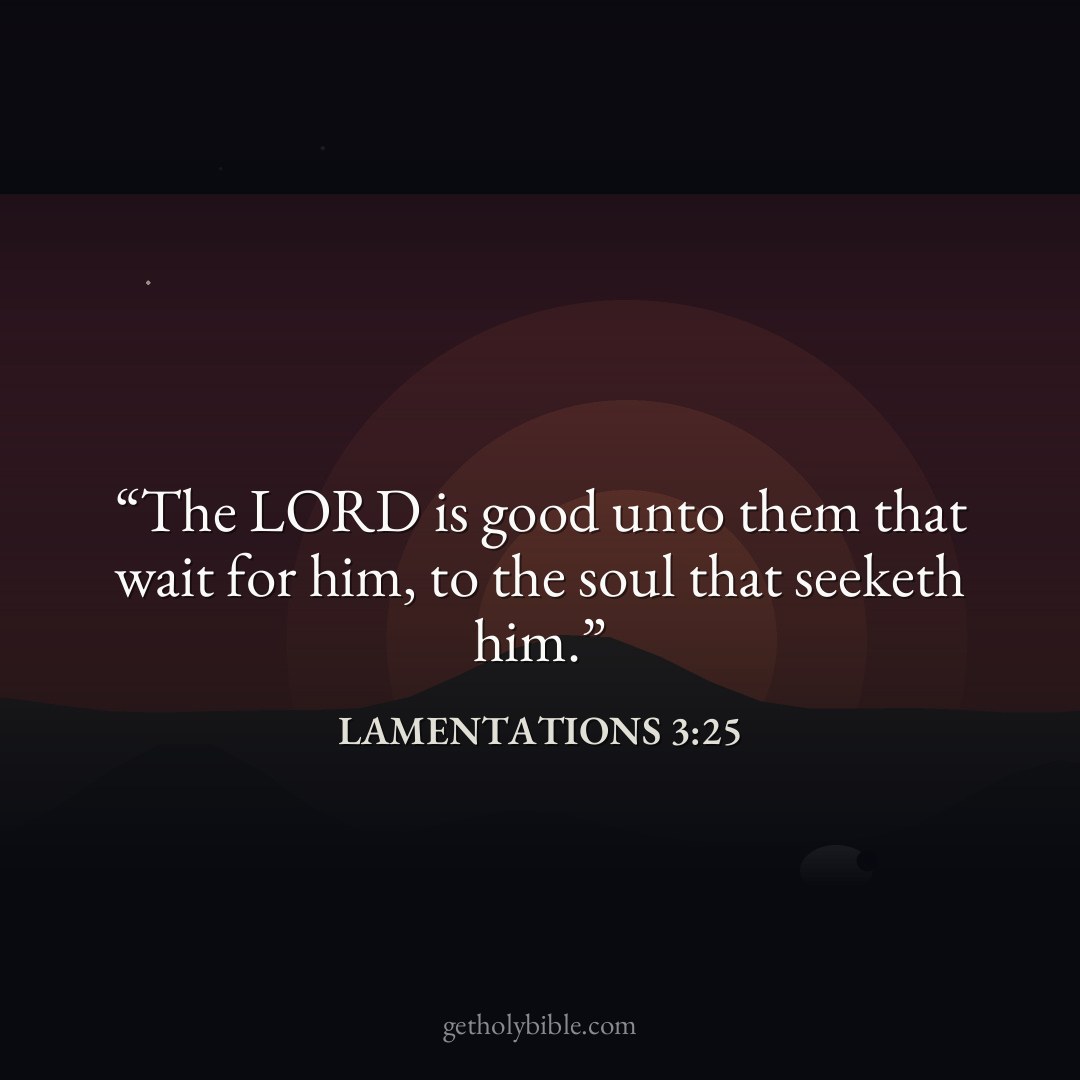 Verse of the Day — Lamentations 3:25