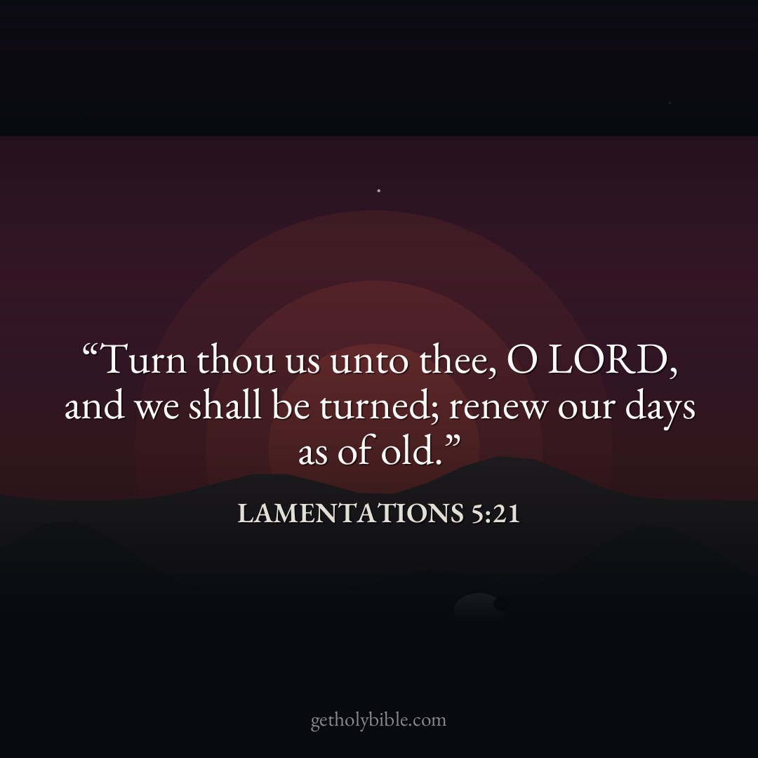 Verse of the Day — Lamentations 5:21