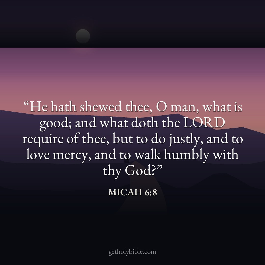 Verse of the Day — Micah 6:8