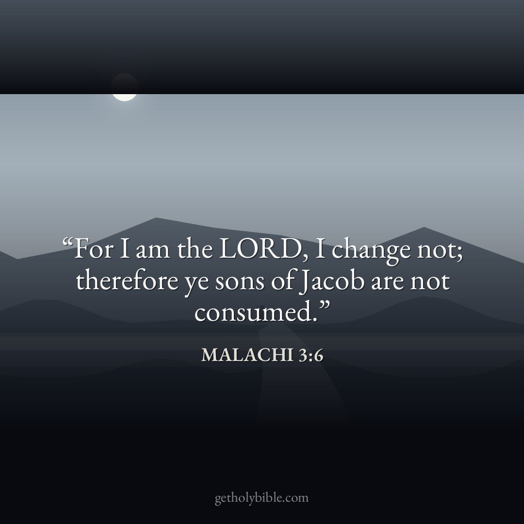 Verse of the Day — Malachi 3:6