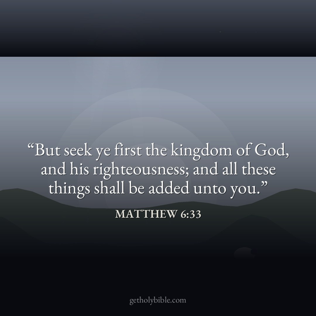Verse of the Day — Matthew 6:33