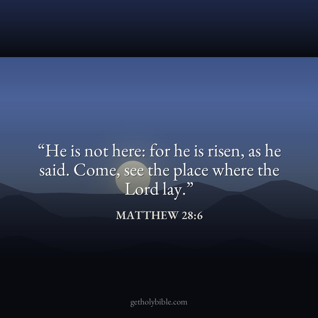 Verse of the Day — Matthew 28:6