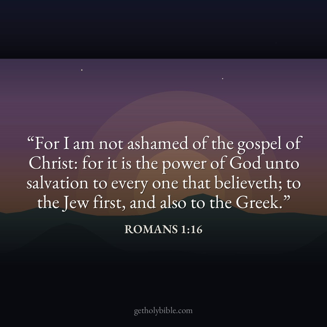 Verse of the Day — Romans 1:16
