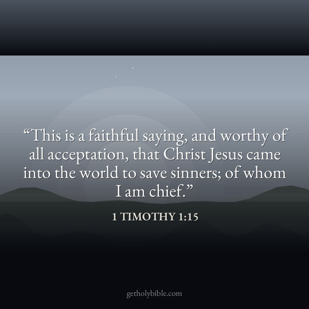 Verse of the Day — 1 Timothy 1:15