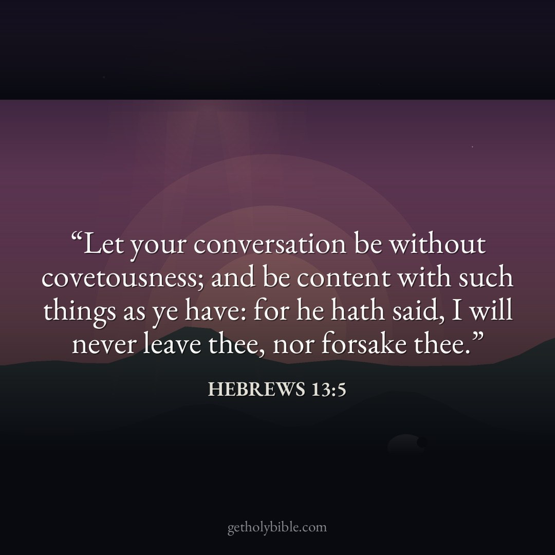 Verse of the Day — Hebrews 13:5