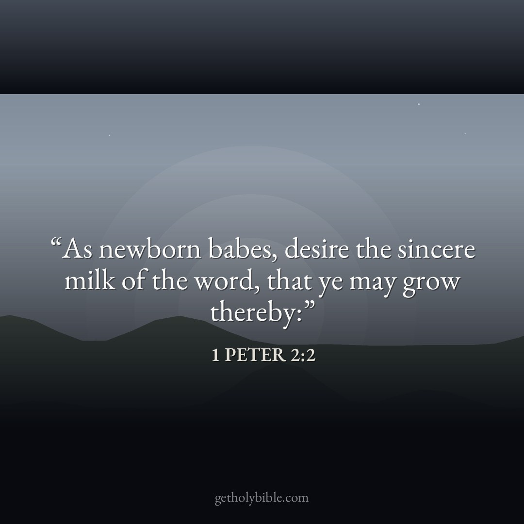 Verse of the Day — 1 Peter 2:2