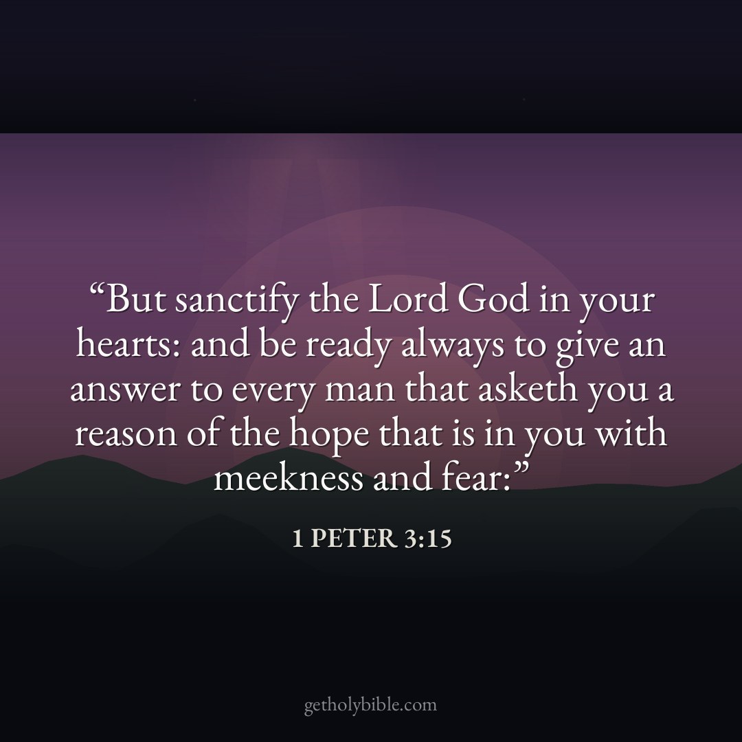 Verse of the Day — 1 Peter 3:15