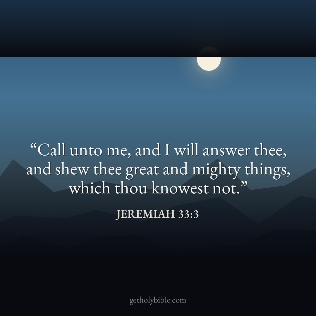 Verse of the Day — Jeremiah 33:3
