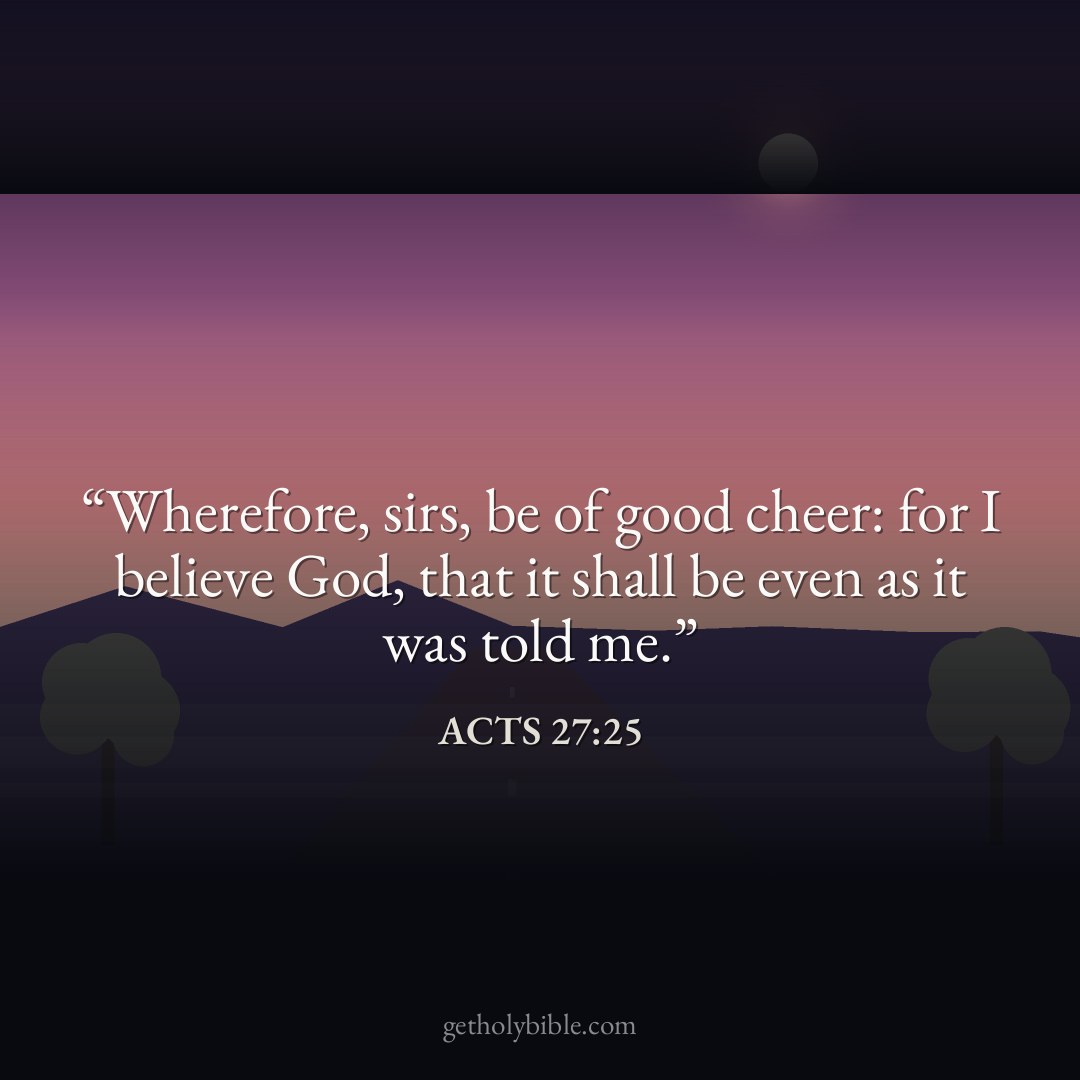 Verse of the Day — Acts 27:25