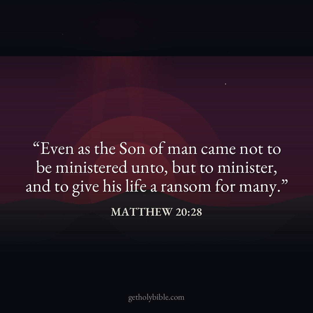 Verse of the Day — Matthew 20:28