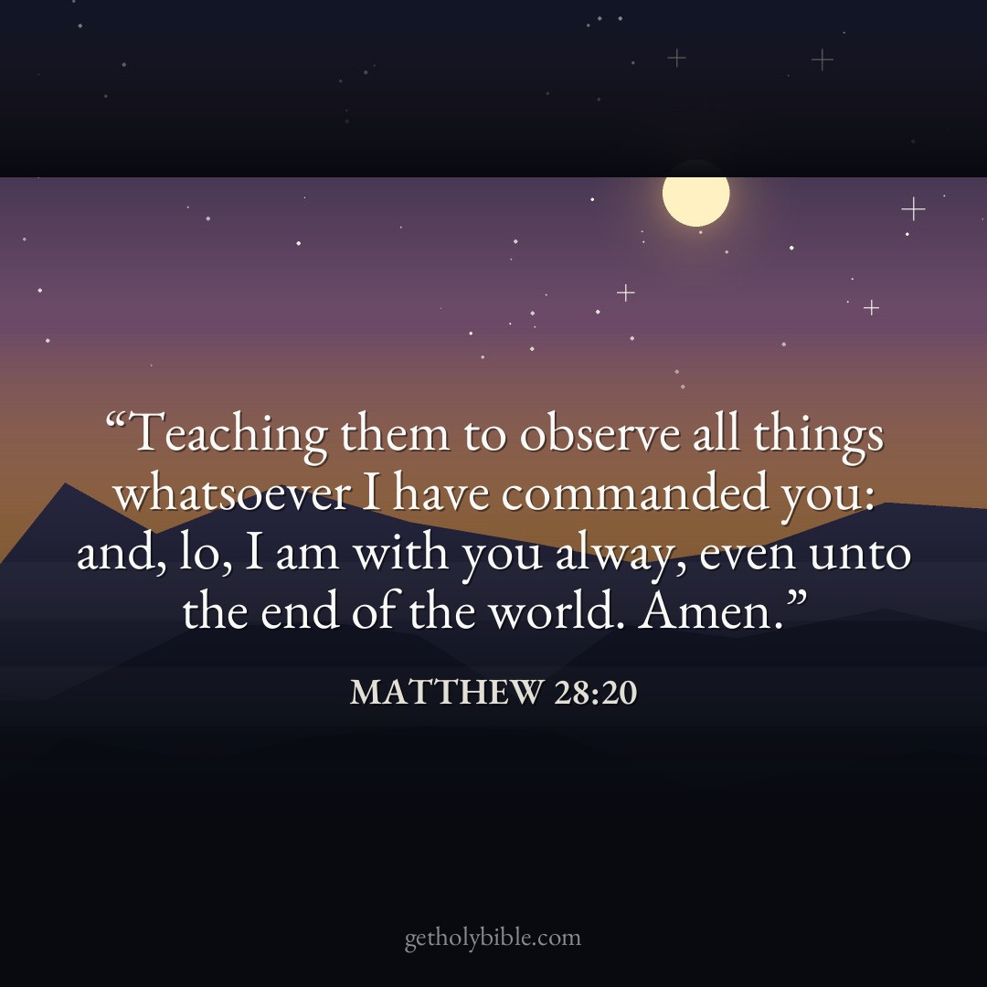 Verse of the Day — Matthew 28:20
